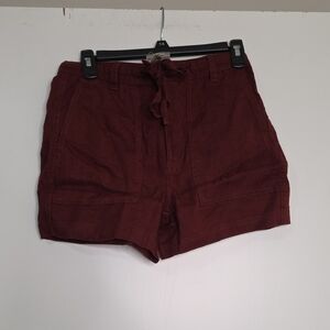 Madewell Women's Dark Red Cargo Shorts